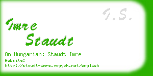 imre staudt business card